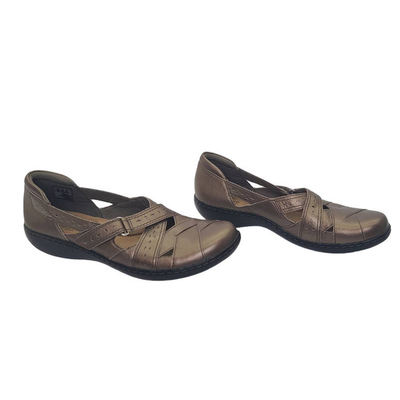 Clarks Ultimate Comfort Leather Loafers Ashland Spin Q Women's 9 - Picture 1 of 9